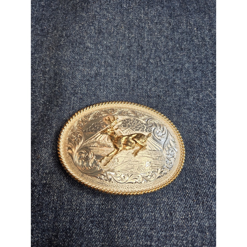 Montana Silversmiths Women's Western Deer Buck Belt Buckle in Box Vintage